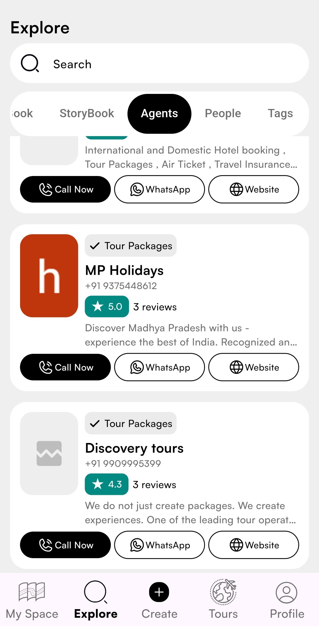 Tourpothy tour agents directory showing verified local travel experts